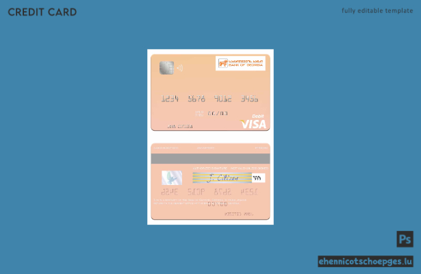 Beispielvorschau der Georgia Bank of Georgia Visa Debitkarte